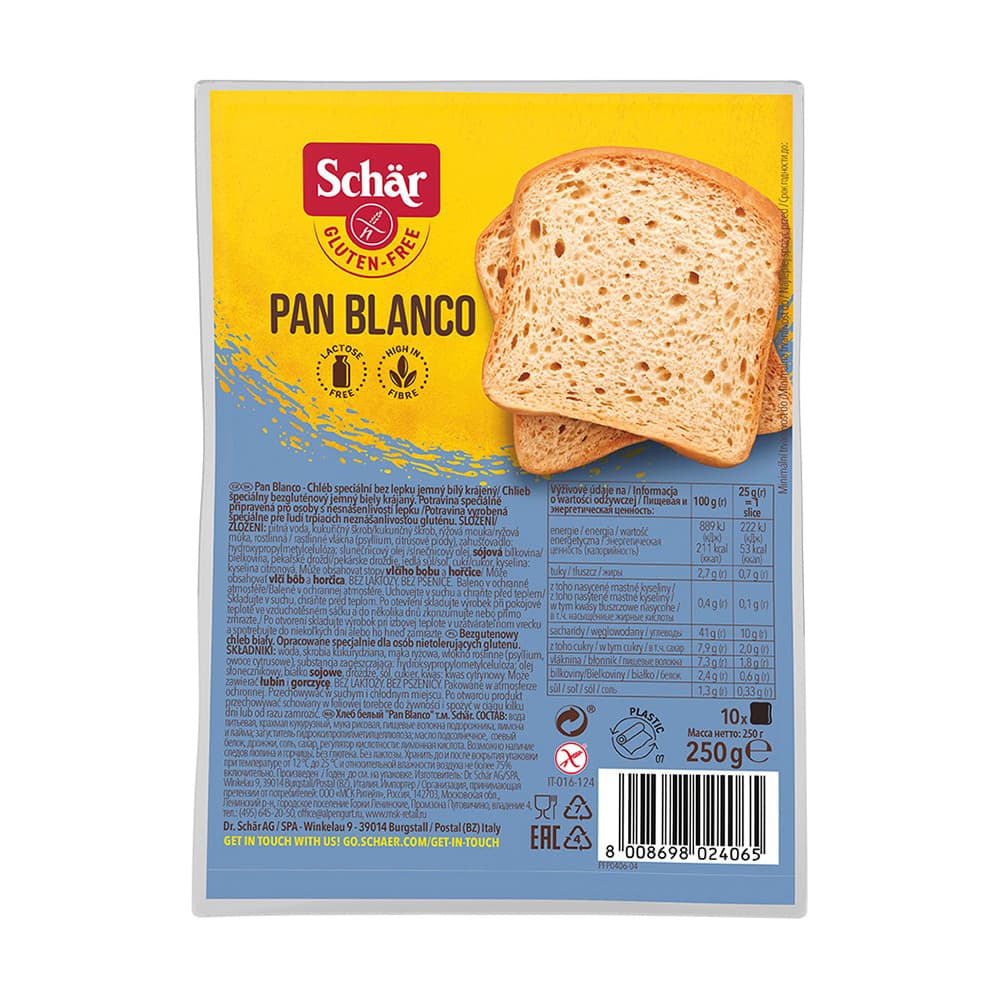 SCHAR Chleb biały Pan Blanco bezglutenowy 250 g