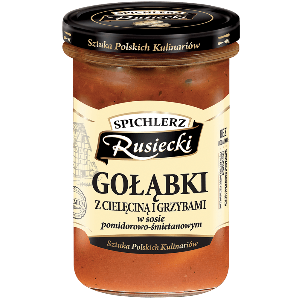 SPICHLERZ RUSIECKI Gołąbki z cielęciną i grzybami w sosie pomidorowo-śmietanowym 470 g