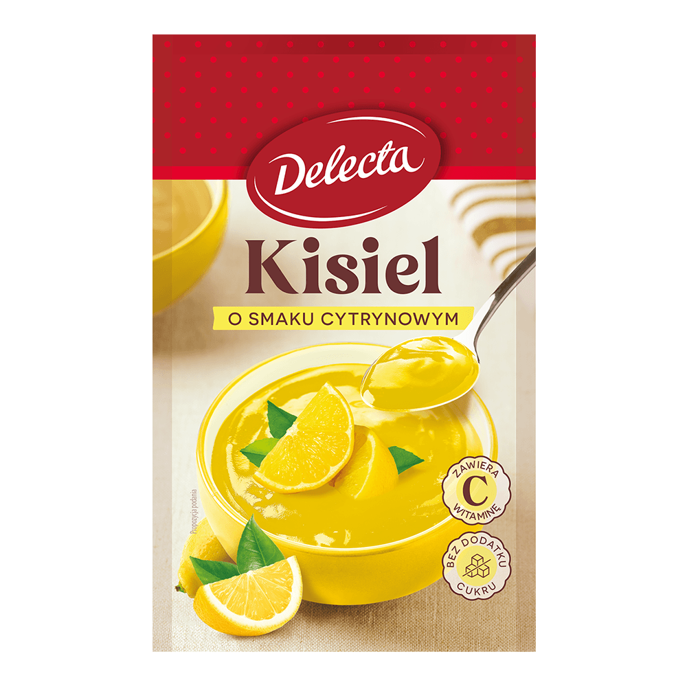 DELECTA Kisiel cytrynowy bez cukru 38 g