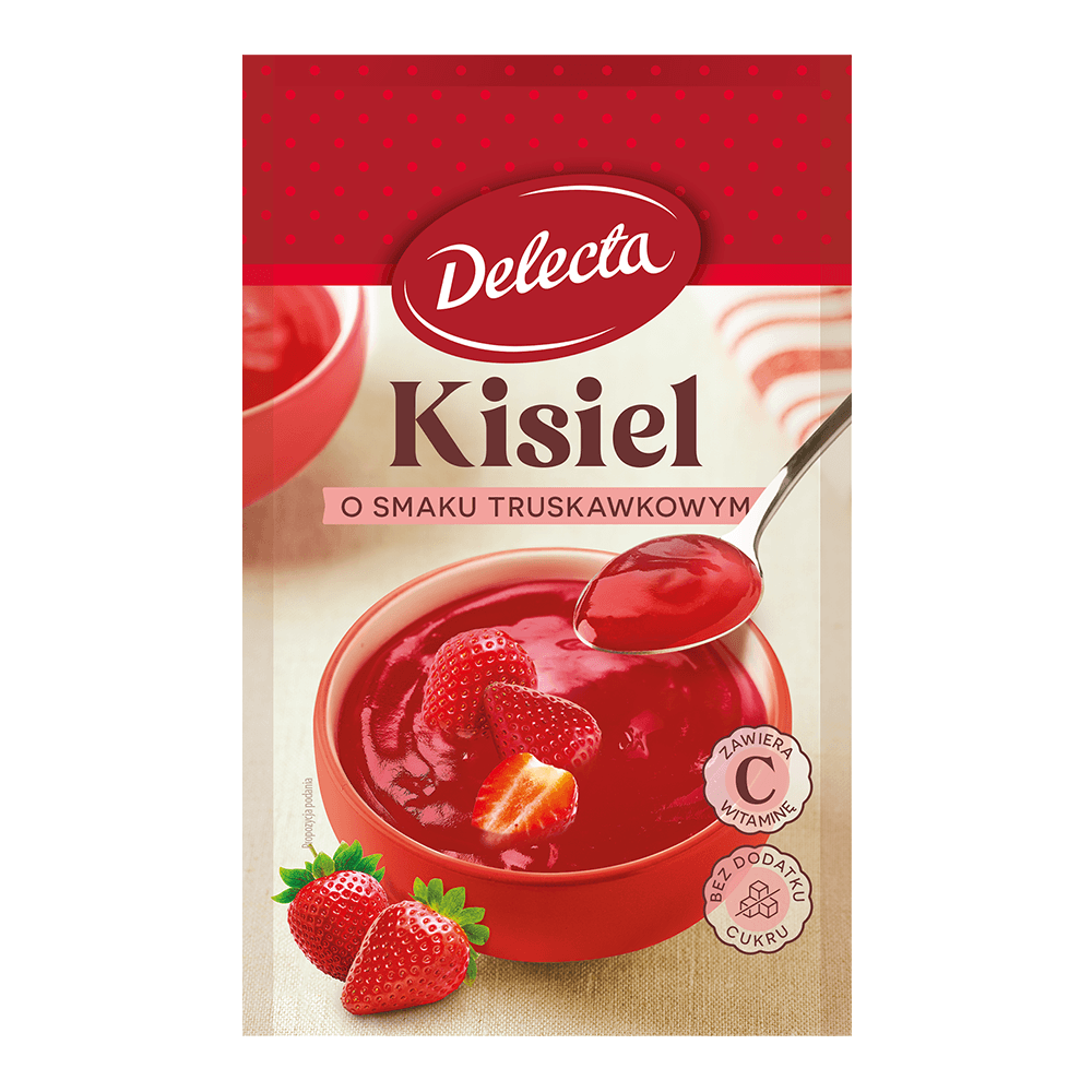DELECTA Kisiel truskawkowy bez cukru 38 g