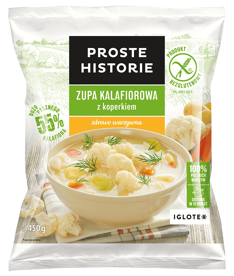 PROSTE HISTORIE Zupa kalafiorowa z koperkiem mrożona 450 g