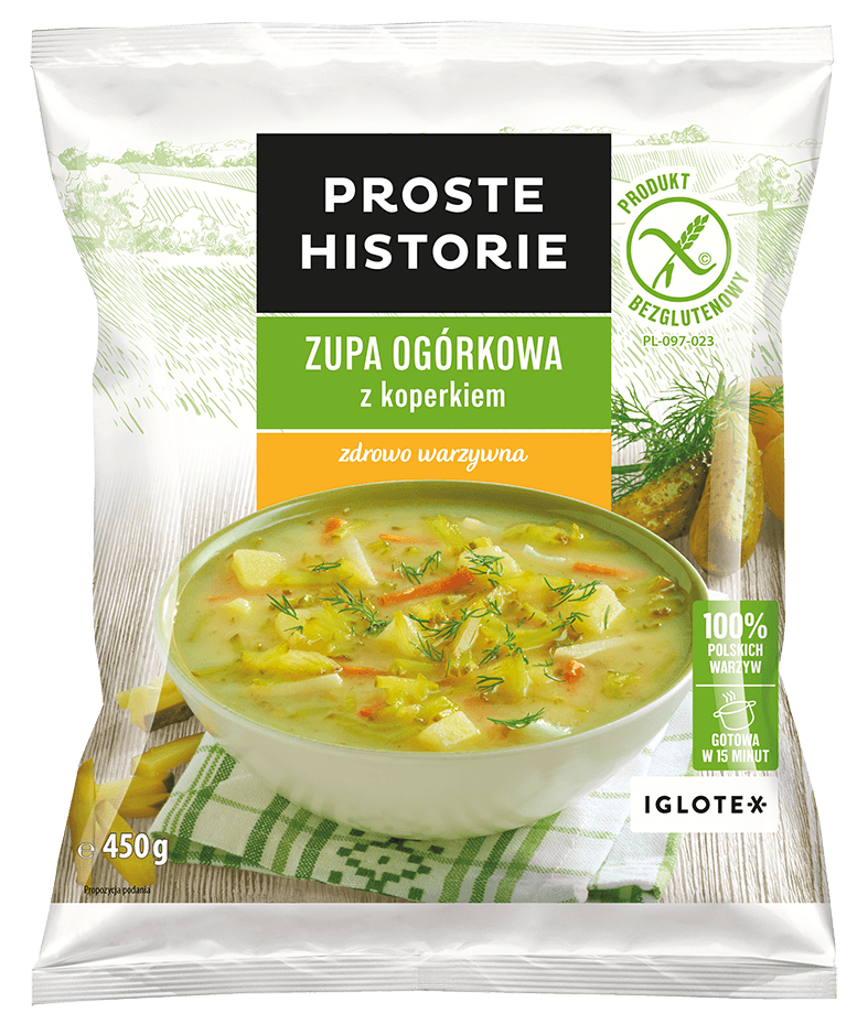 PROSTE HISTORIE Zupa ogórkowa z koperkiem mrożona 450 g