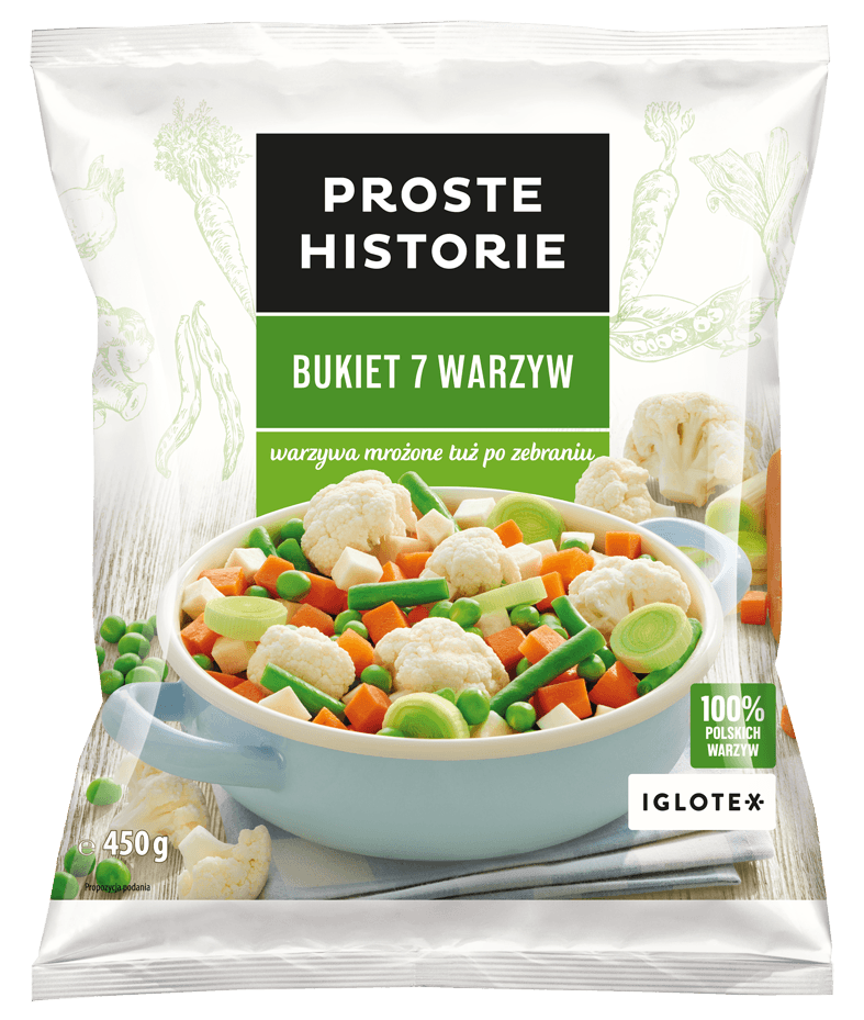 PROSTE HISTORIE Bukiet 7 Warzyw mrożony 450 g