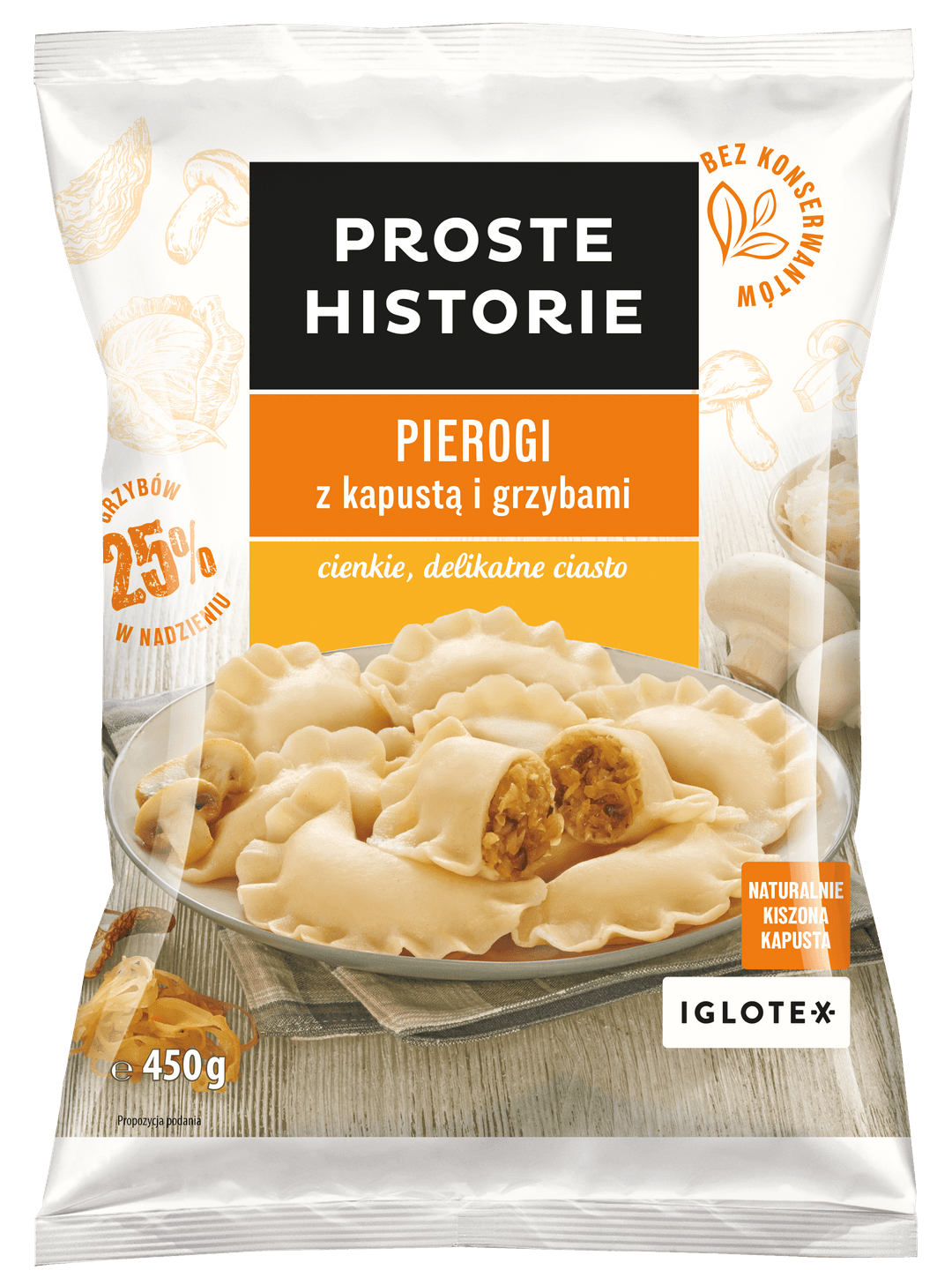 PROSTE HISTORIE Pierogi Z Kapustą I Grzybami 450g