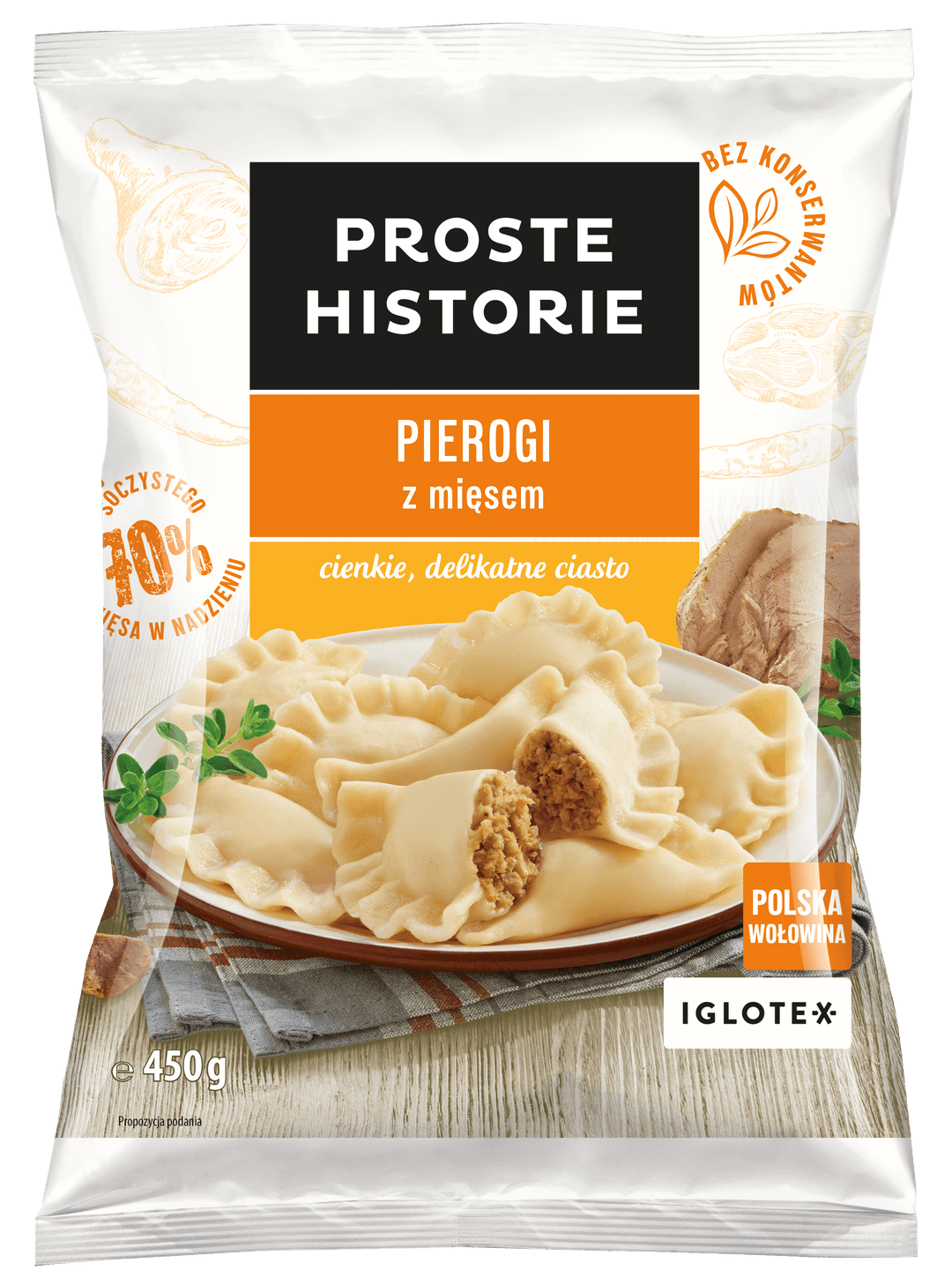 PROSTE HISTORIE Pierogi Z Mięsem 450g