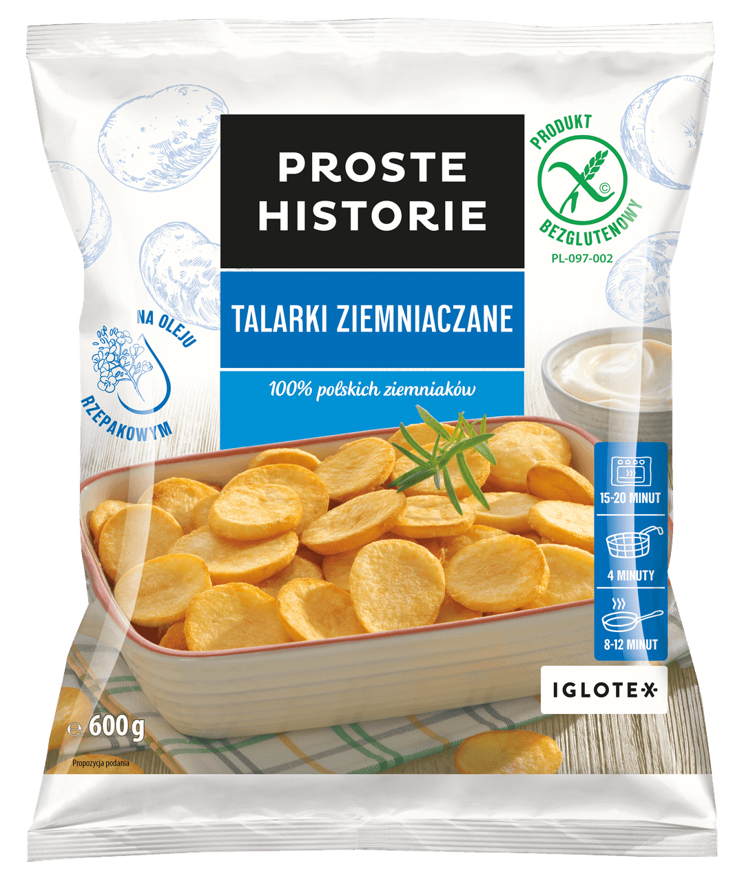 PROSTE HISTORIE Talarki ziemniaczane mrożone 600 g