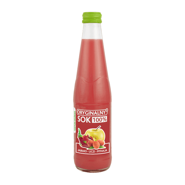 ORYGINALNY SOK Jabłko liczi pitahaja 330 ml
