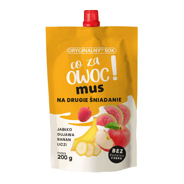ORYGINALNY SOK Mus jabłko gujawa banan liczi 200 g