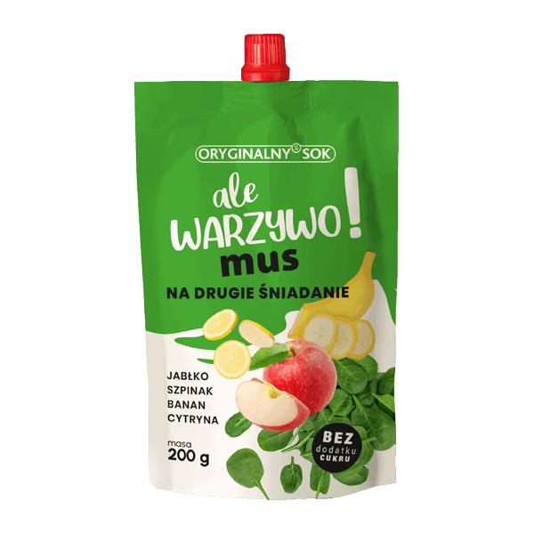 ORYGINALNY SOK Mus jabłko szpinak banan cytryna 200 g