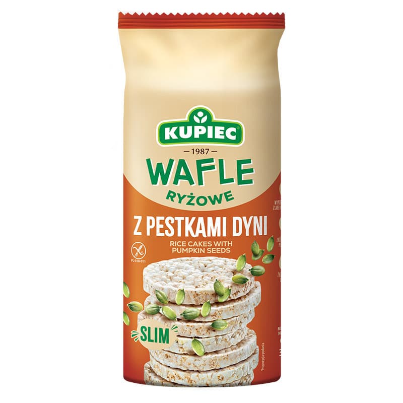 KUPIEC Wafle ryżowe z pestkami dyni Slim 90 g