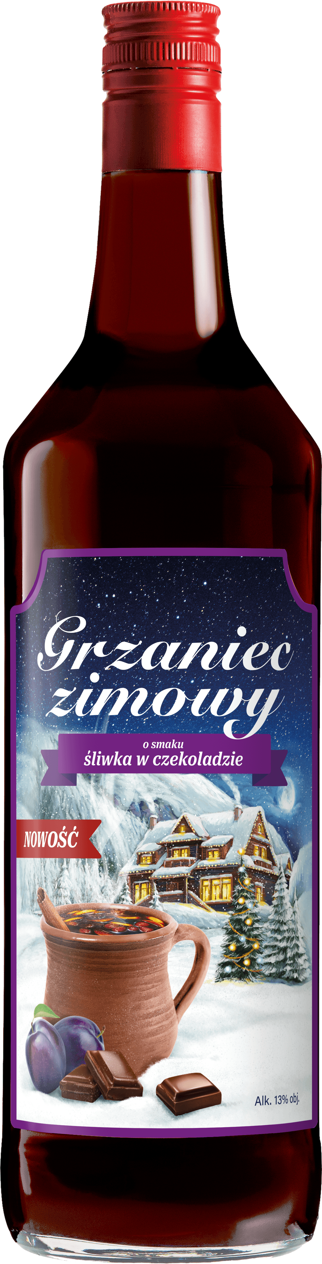 GRZANIEC ZIMOWY Wino o smaku śliwki w czekoladzie 1000 ml
