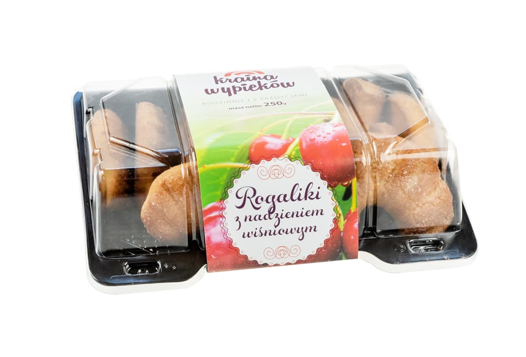 OLSZA KRAINA WYPIEKÓW Rogaliki z nadzieniem o smaku wiśniowym 250g