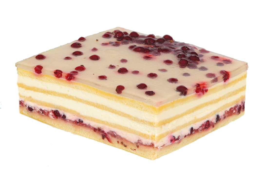 OLSZA KRAINA WYPIEKÓW Ciasto mascarpone z czerwoną porzeczką 350g