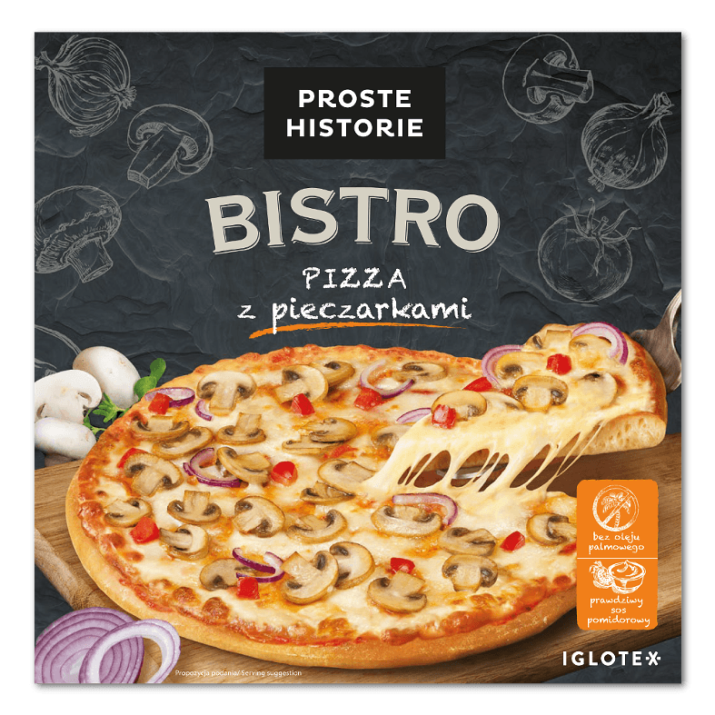 PROSTE HISTORIE BISTRO Pizza z pieczarkami mrożona 415 g