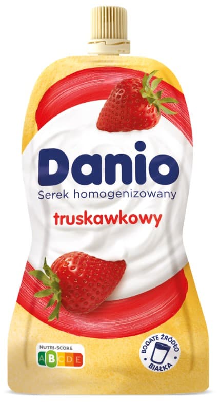 DANONE DANIO Serek homogenizowany o smaku truskawkowym 120 g