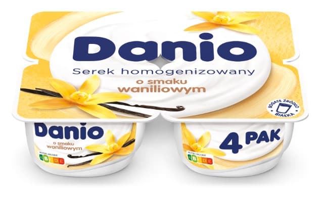 DANONE DANIO Serek homogenizowany o smaku waniliowym (4x130 g) 520 g