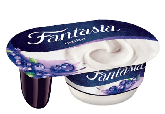 DANONE FANTASIA Jogurt kremowy z jagodami 118 g
