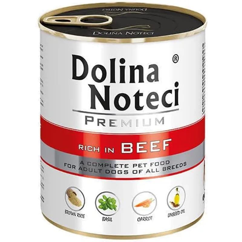 DOLINA NOTECI PREMIUM Karma mokra dla psa z wołowiną 800 g