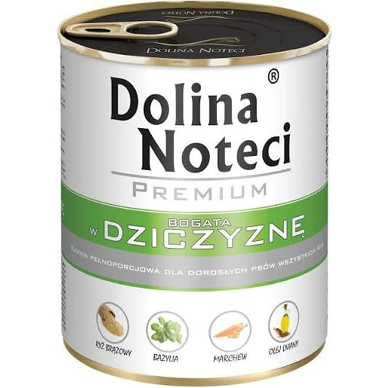 DOLINA NOTECI PREMIUM Karma mokra dla psa z dziczyzną 800 g