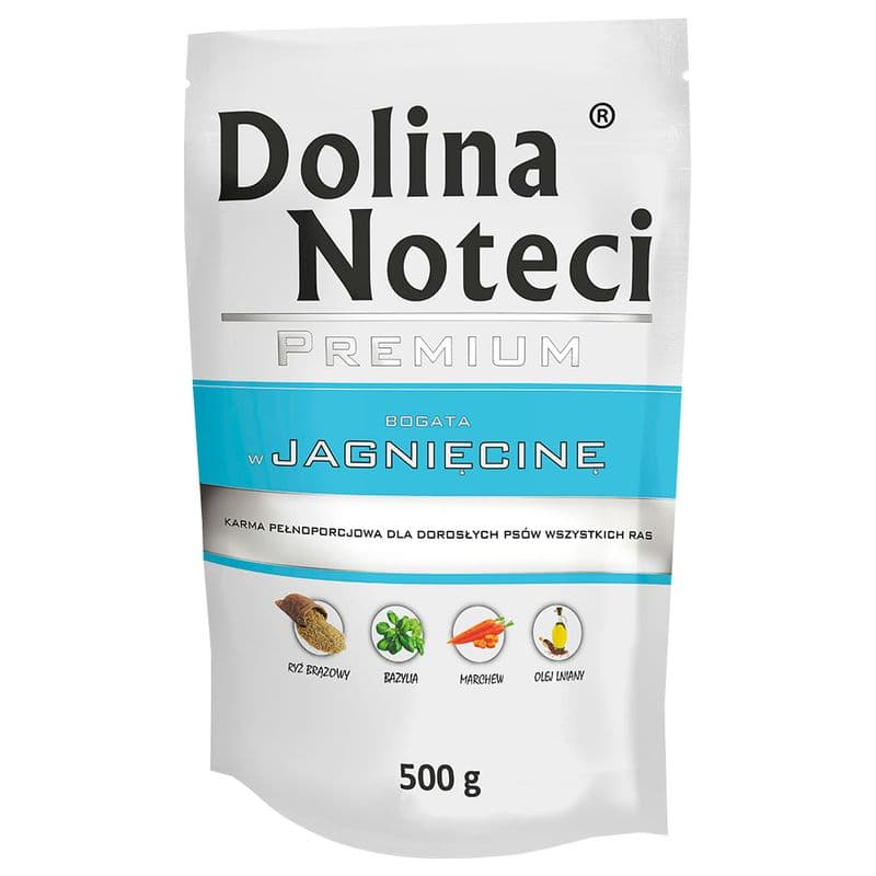 DOLINA NOTECI PREMIUM Karma mokra dla psa z jagnięciną 500 g
