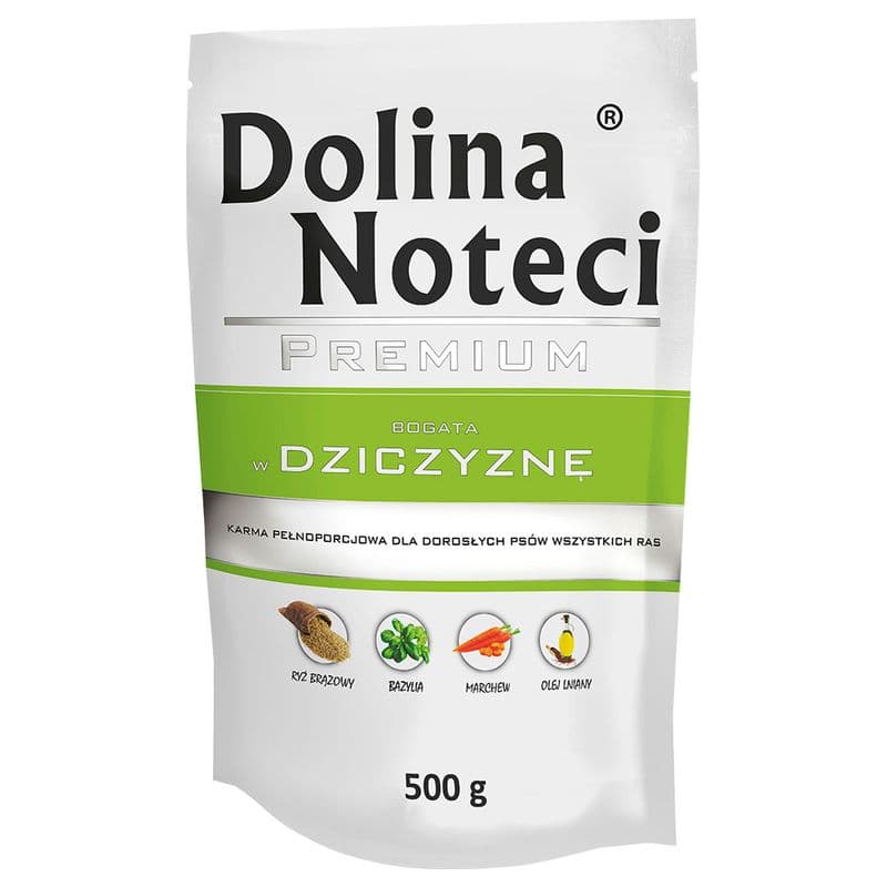DOLINA NOTECI PREMIUM Karma mokra dla psa z dziczyzną 500 g