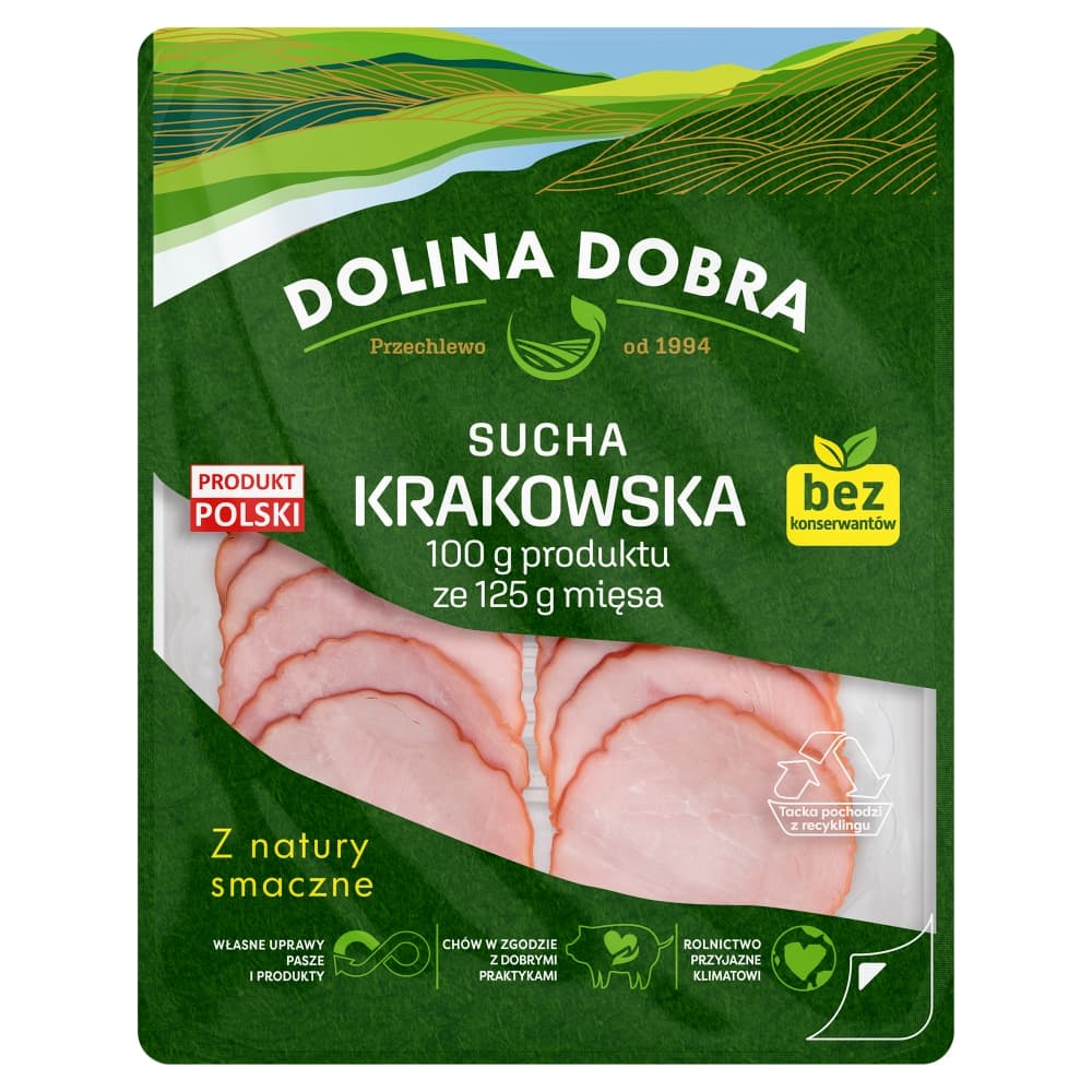 DOLINA DOBRA Kiełbasa krakowska sucha 90 g