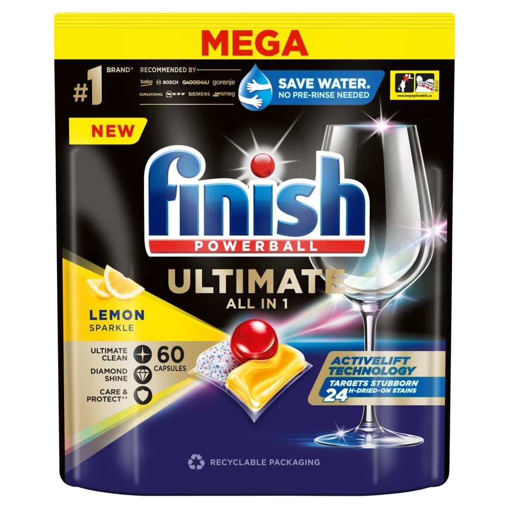 FINISH ULTIMATE Kapsułki do zmywarki Lemon 60 szt.