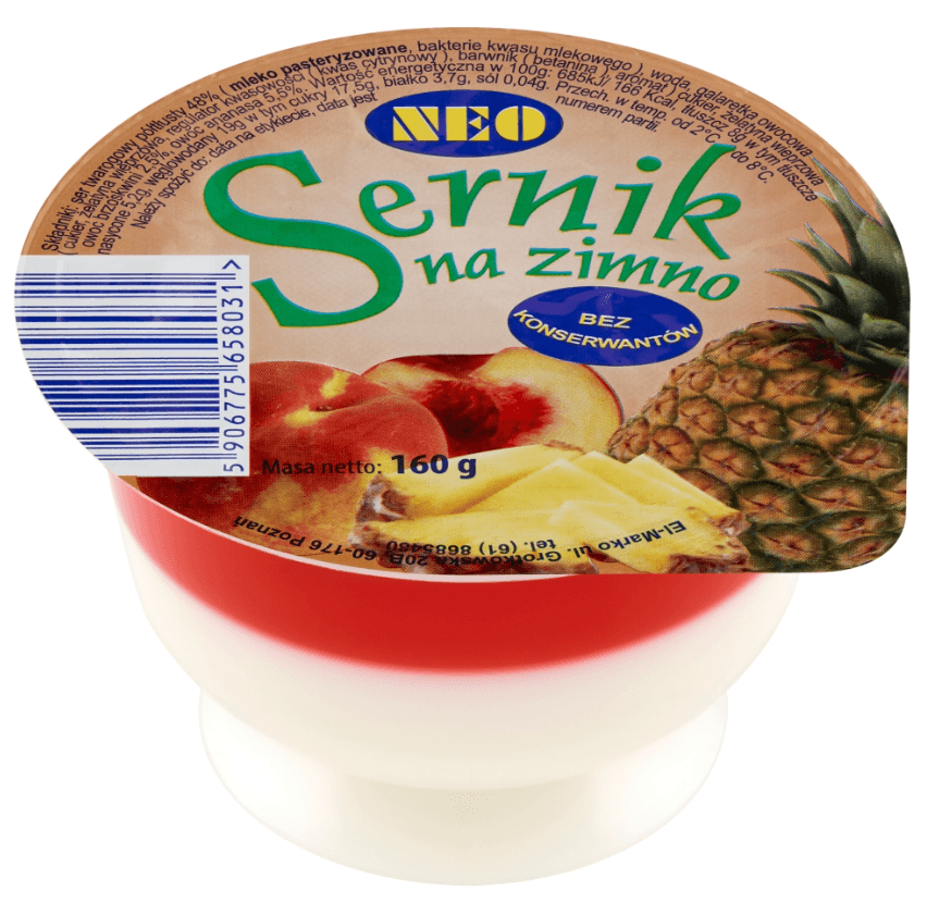 NEO Sernik na zimno z galaretką owocową 160 g