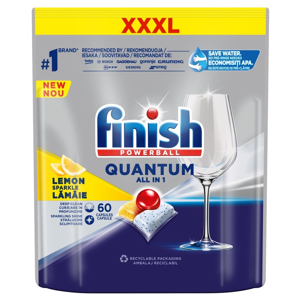 FINISH QUANTUM ALL IN 1 Kapsułki do zmywarki Lemon 60 szt.