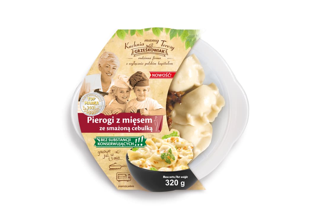 GRZEŚKOWIAK Pierogi ruskie ze smażoną cebulką 320 g