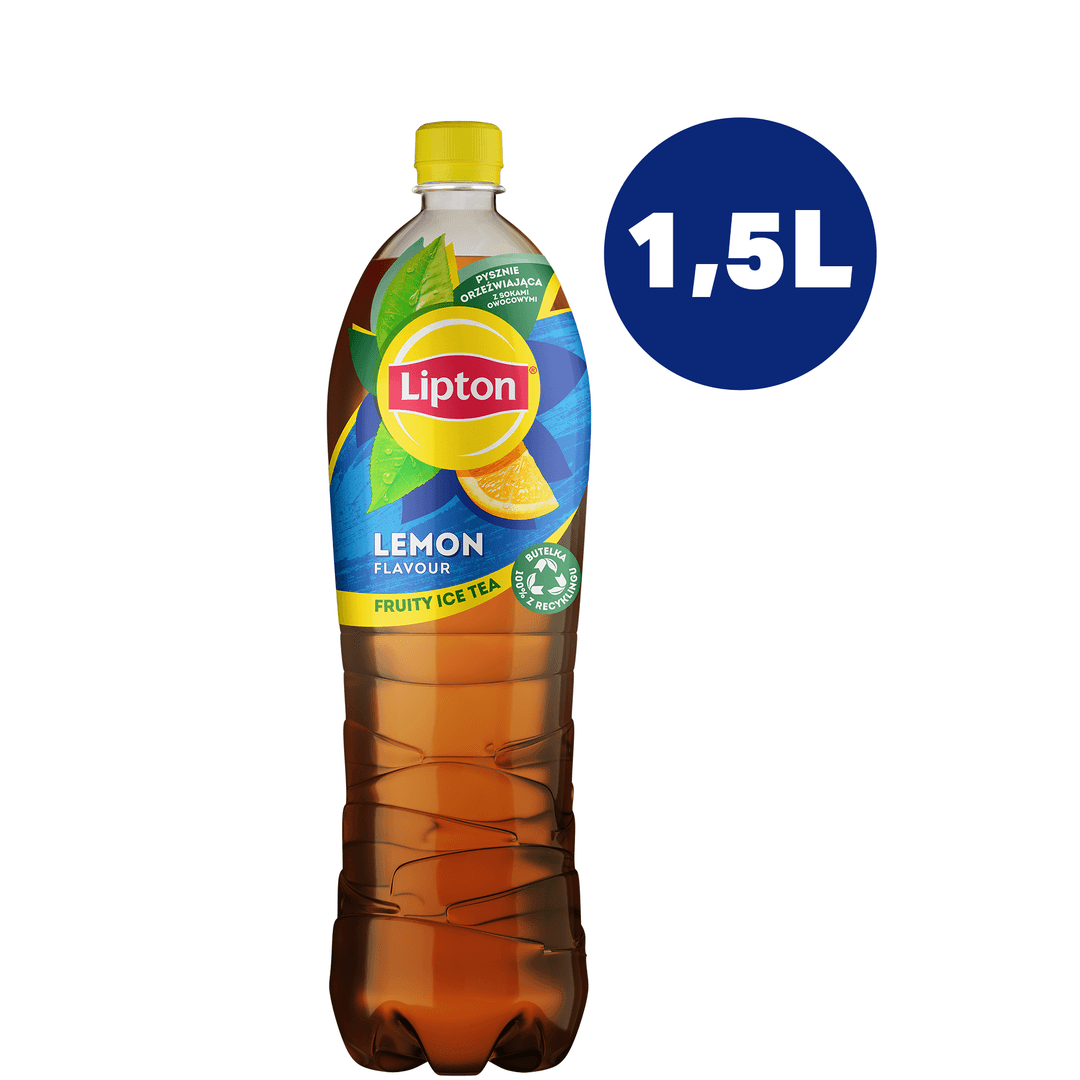 LIPTON ICE TEA ZERO Napój o smaku cytrynowym z ekstraktem z czarnej herbaty bez cukru 1500ml