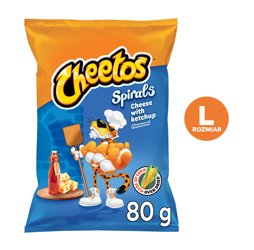 CHEETOS Chrupki Spirale Ser z Ketchupem 80g