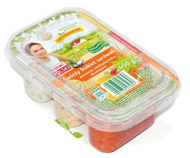 GRZEŚKOWIAK Bukiet surówek (z porem, meksykańska, deserowa) 450g