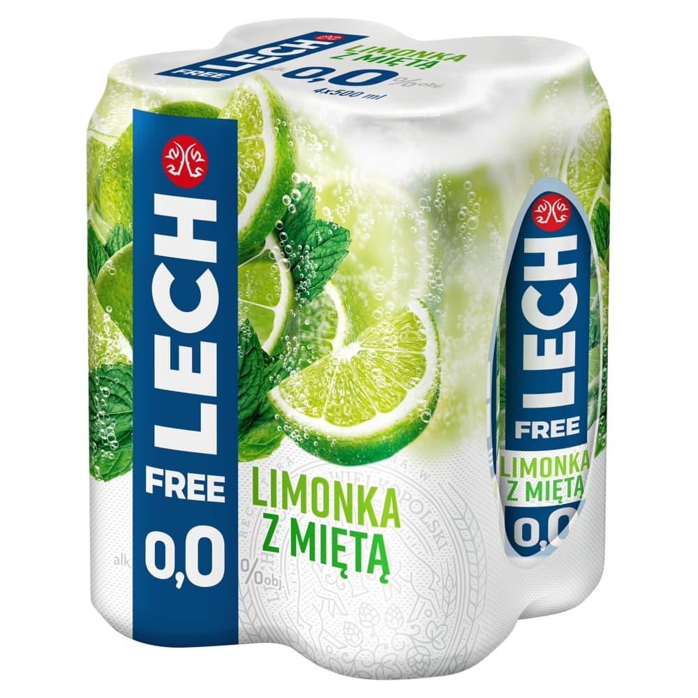 LECH FREE Piwo limonka z miętą bezalkoholowe 4x500ml 2000 ml
