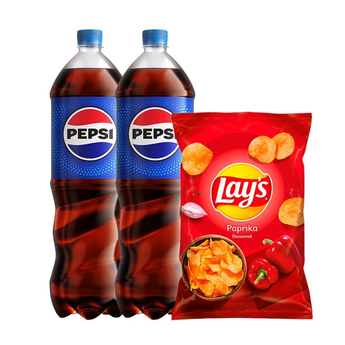MULTIPAK Pepsi 1,5l x2 + Lay's 130g papryka