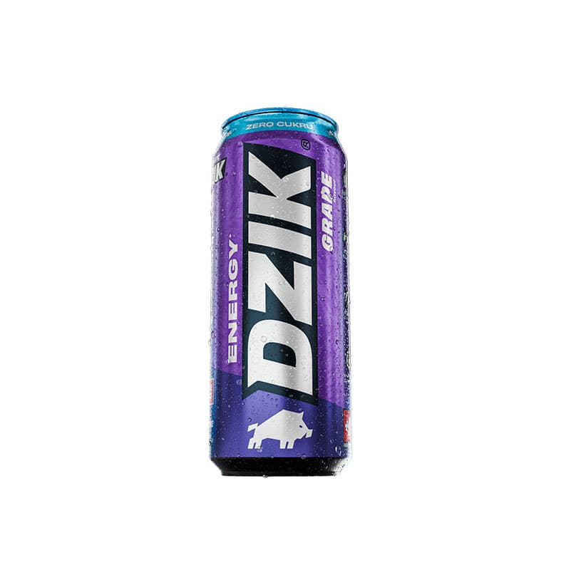 DZIK Energy drink o smaku winogronowym bez cukru 500ml