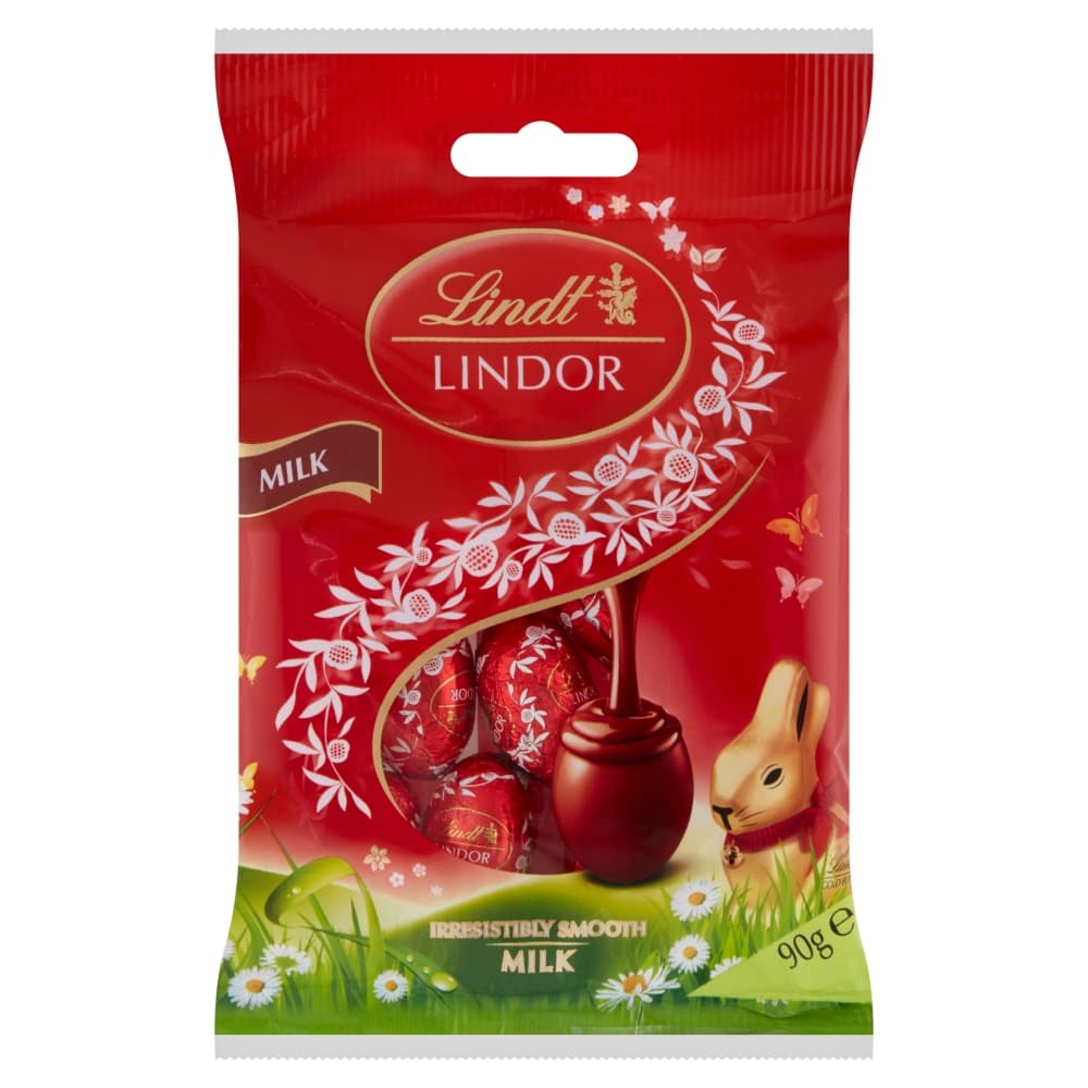 LINDT LINDOR Jajka w mlecznej czekoladzie z rozpływającym się nadzieniem