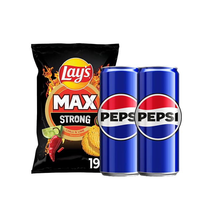 Lay's Max Strong 120g + Pepsi 0,33l x2