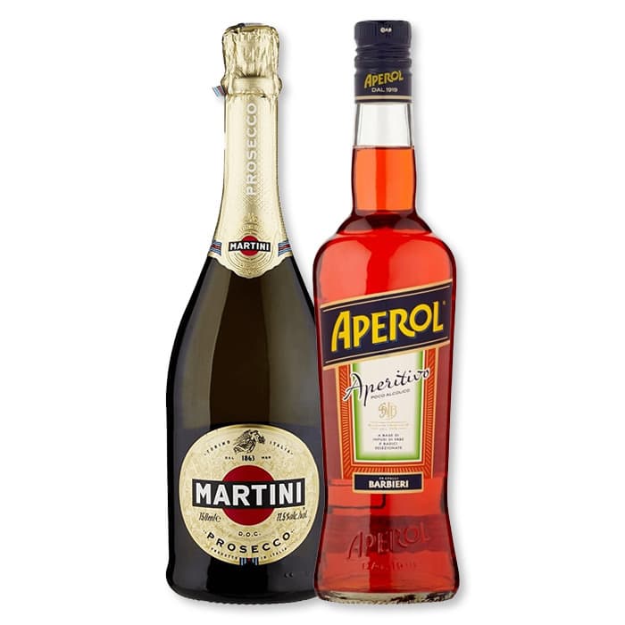 APEROL Aperitivo Spritz 11% 700 ml + MARTINI Wino Prosecco białe wytrawne 750 ml