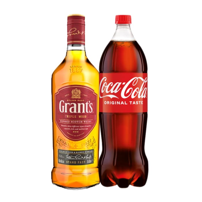 Zestaw Whisky Grants Blend Szkocka 700ml + Coca Cola 1,5l
