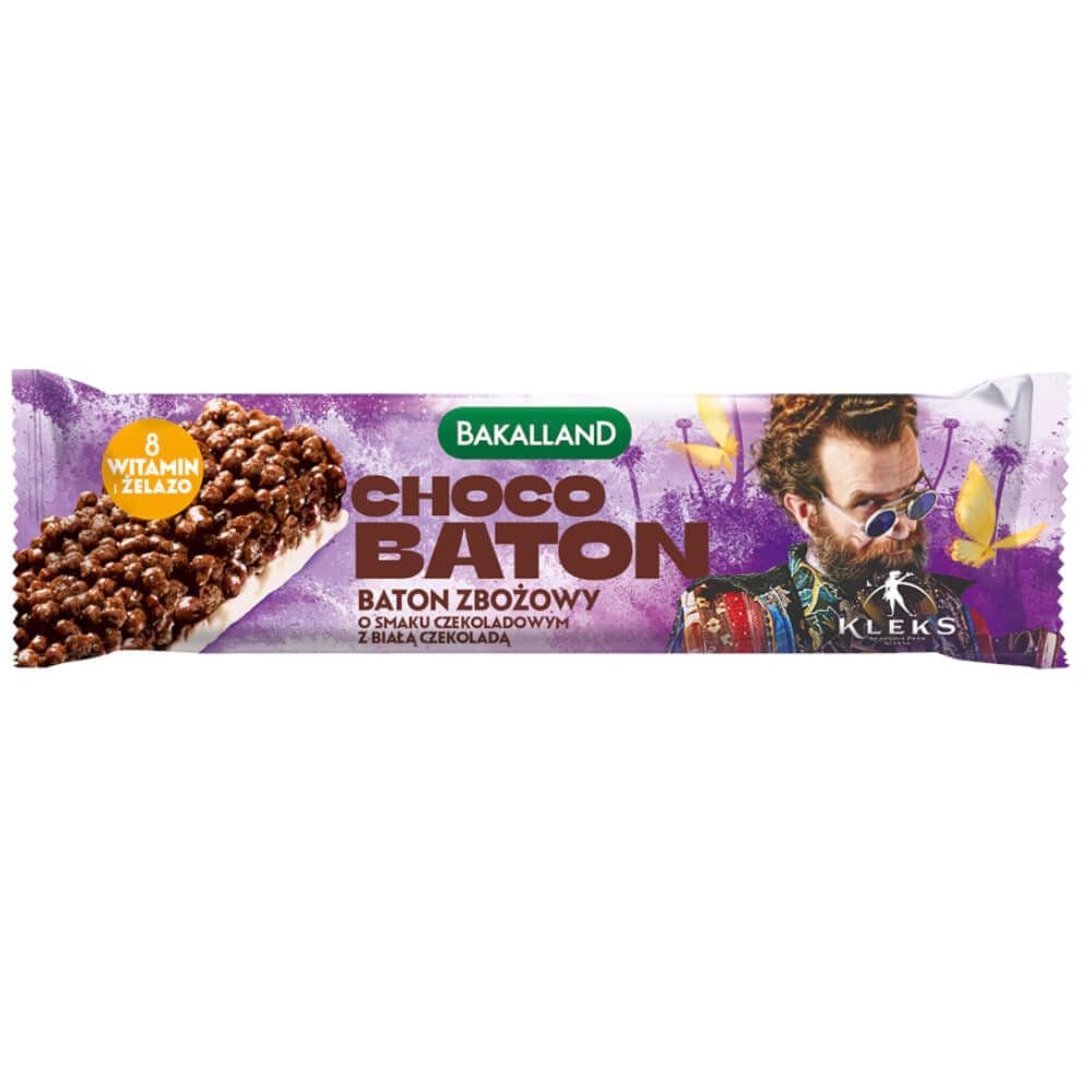 BAKALLAND Akademia Pana Kleksa Choco baton zbożowy z białą czekoladą 25g