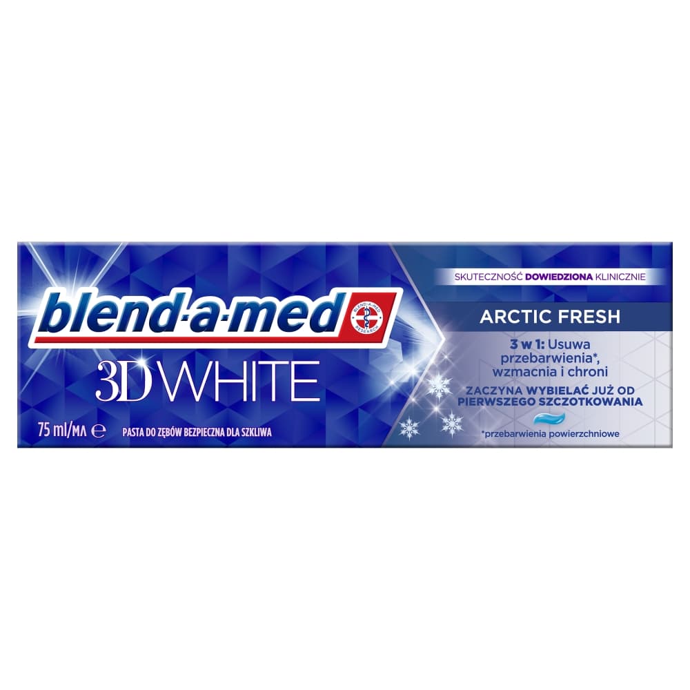 BLEND-A-MED 3D WHITE Pasta do zębów wybielająca Arctic Fresh 75 ml