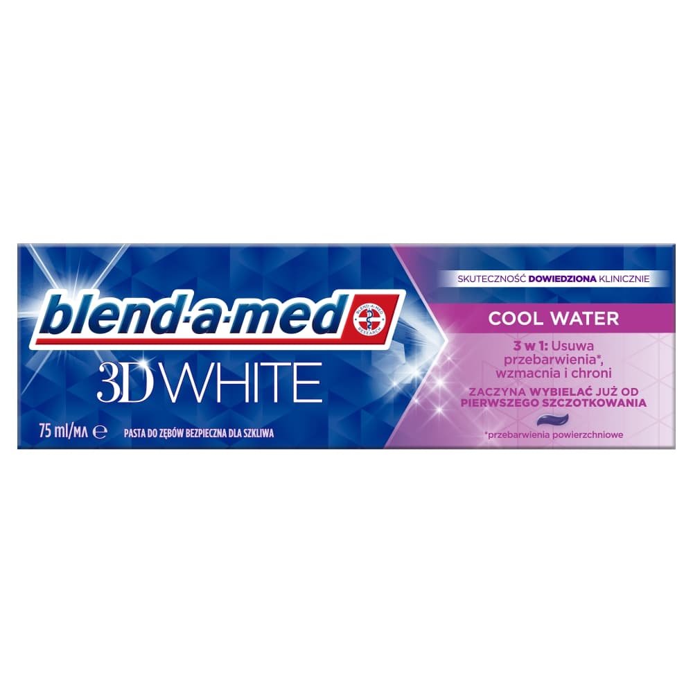 BLEND-A-MED 3D WHITE Pasta do zębów wybielająca Cool Water 75 ml