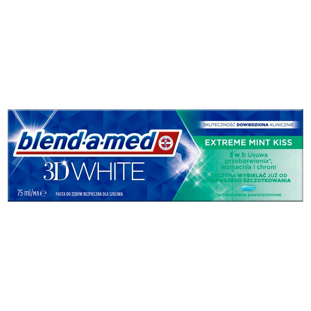 BLEND-A-MED 3D WHITE Pasta do zębów wybielająca Extreme Mint Kiss 75 ml