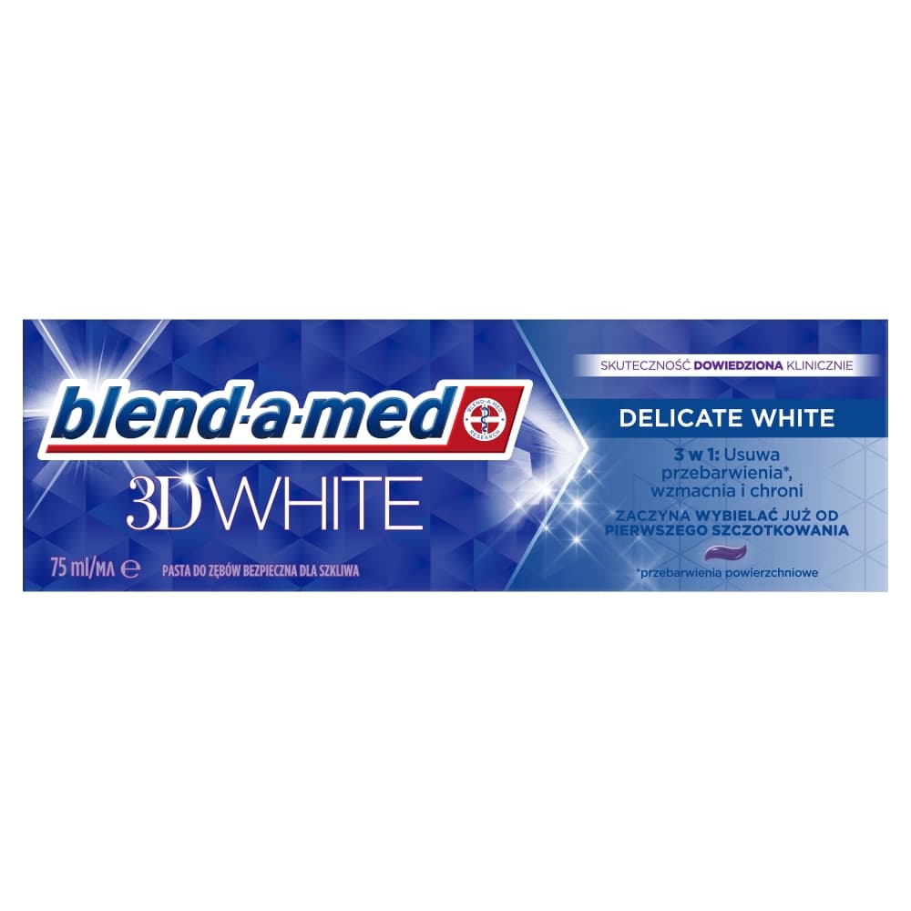 BLEND-A-MED 3D WHITE Pasta do zębów wybielająca Delicate White 75 ml