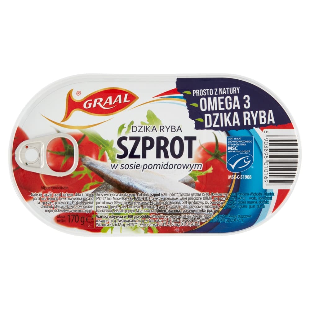GRALL Szprot w sosie pomidorowym 170 g