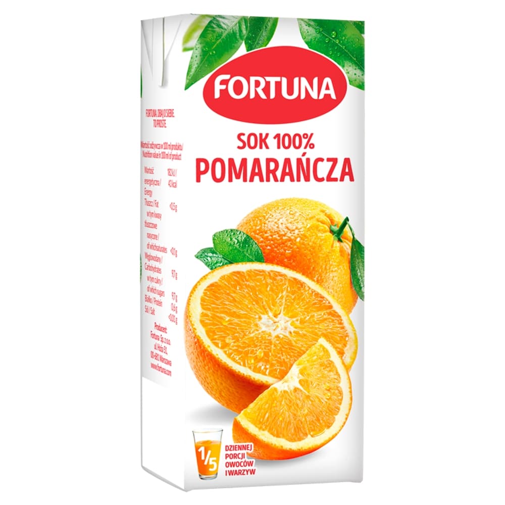 FORTUNA Sok 100% pomarańcza 200 ml