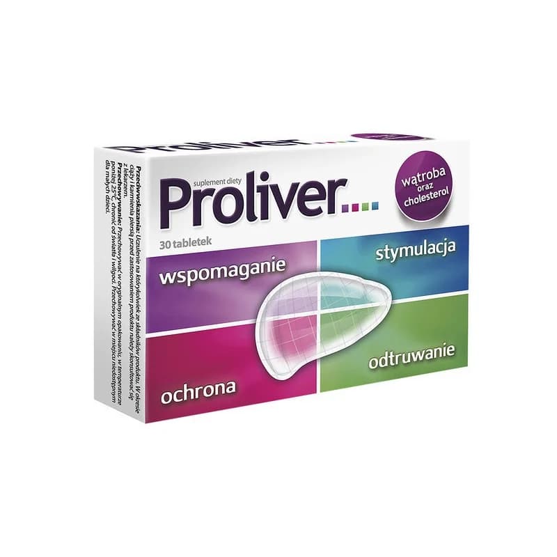 PROLIVER Suplement diety na prawidłowe funkcjonowanie wątroby (30 tabletek)