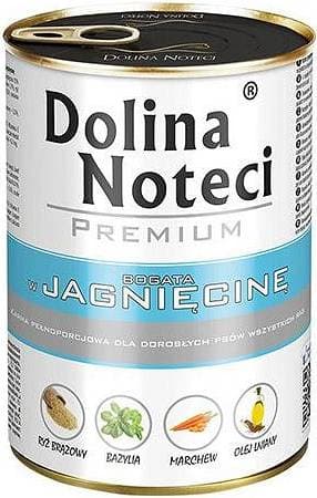 DOLINA NOTECI Karma mokra dla psów z jagnięciną 400 g
