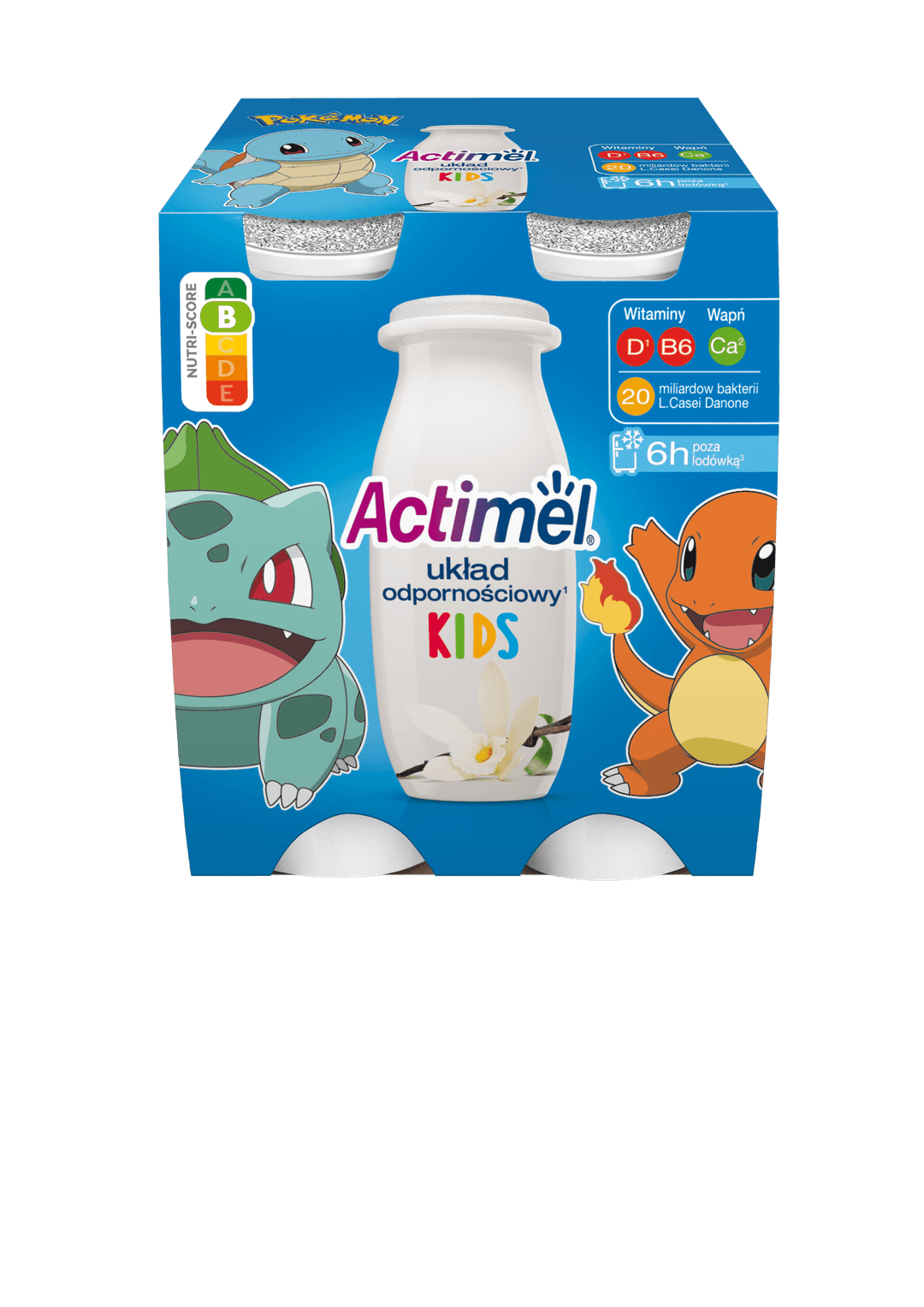 ACTIMEL KIDS Napój jogurtowy o smaku waniliowym (4x100 g) 400 g